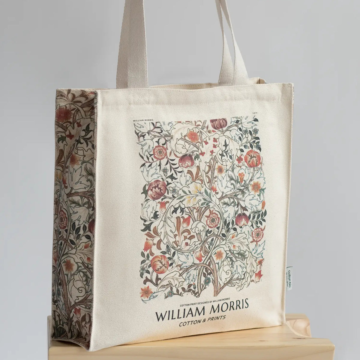 William Morris Red Rose Thick Canvas Tote Bag