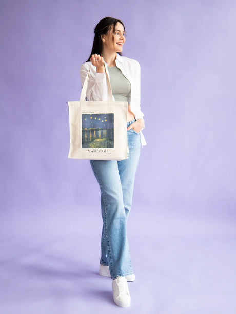 Van Gogh "Starry Night Over the RhĂŽne" - Tote Bag