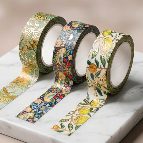 Cinta adhesiva TTL Washi de la colección William Morris (paquete de 3)