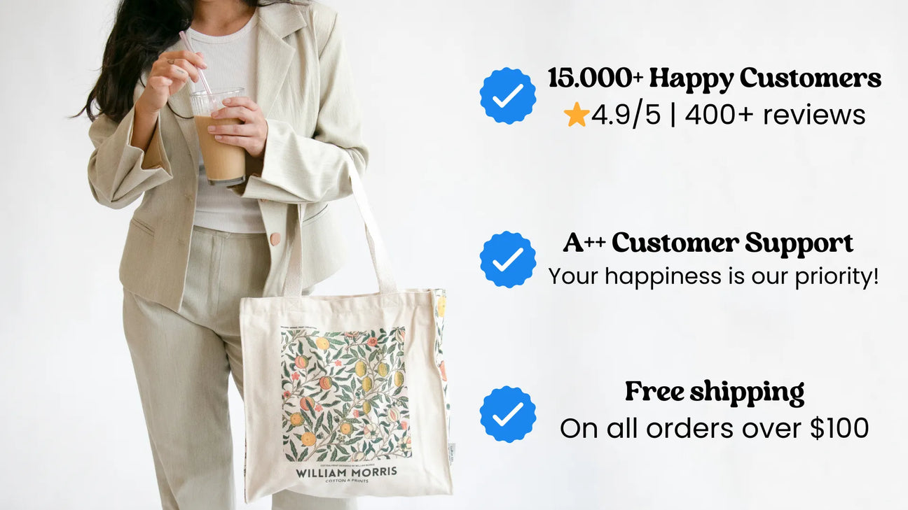 a Tote Bag for School, 15.000+ Happy Customers, 4.9 out of 5 star rating and over 400 reviews. A+ customer support and free shipping on all orders over 100$