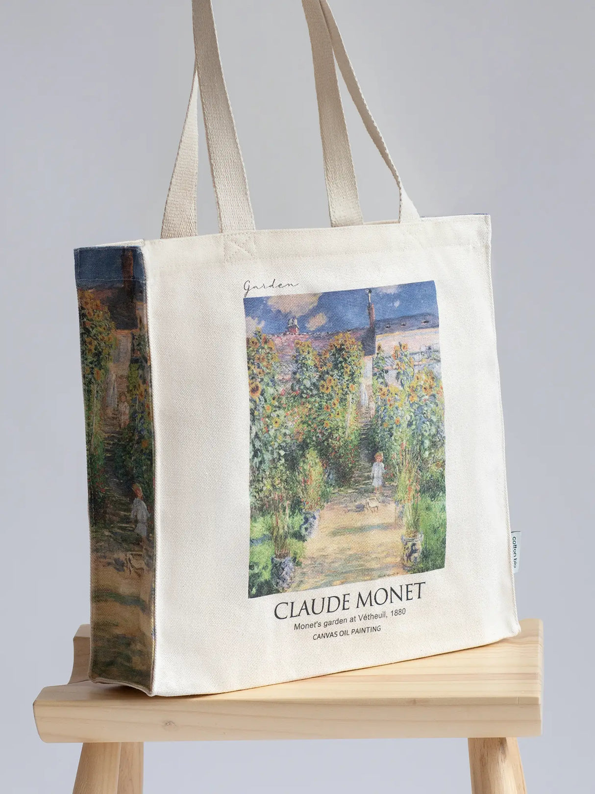  Spring Tote Bag with Zipper Long Handles Flower