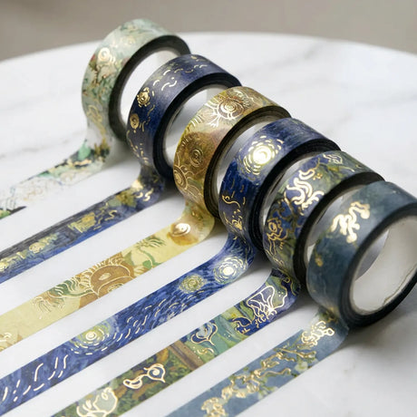 Cinta adhesiva TTL Washi de la colección Van Gogh (paquete de 6)