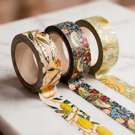 Cinta adhesiva TTL Washi de la colección William Morris (paquete de 3)